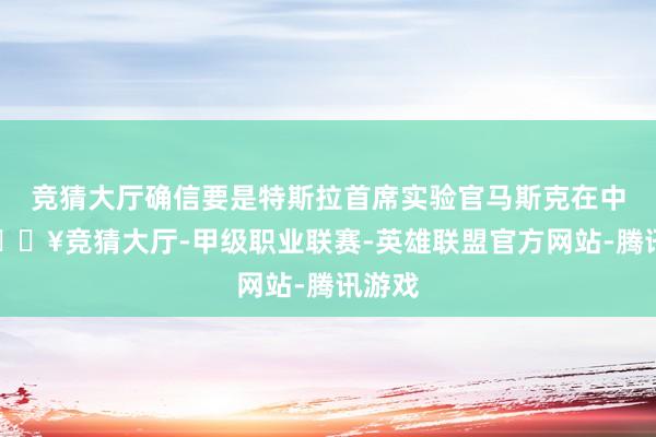 竞猜大厅确信要是特斯拉首席实验官马斯克在中国-🔥竞猜大厅-甲级职业联赛-英雄联盟官方网站-腾讯游戏